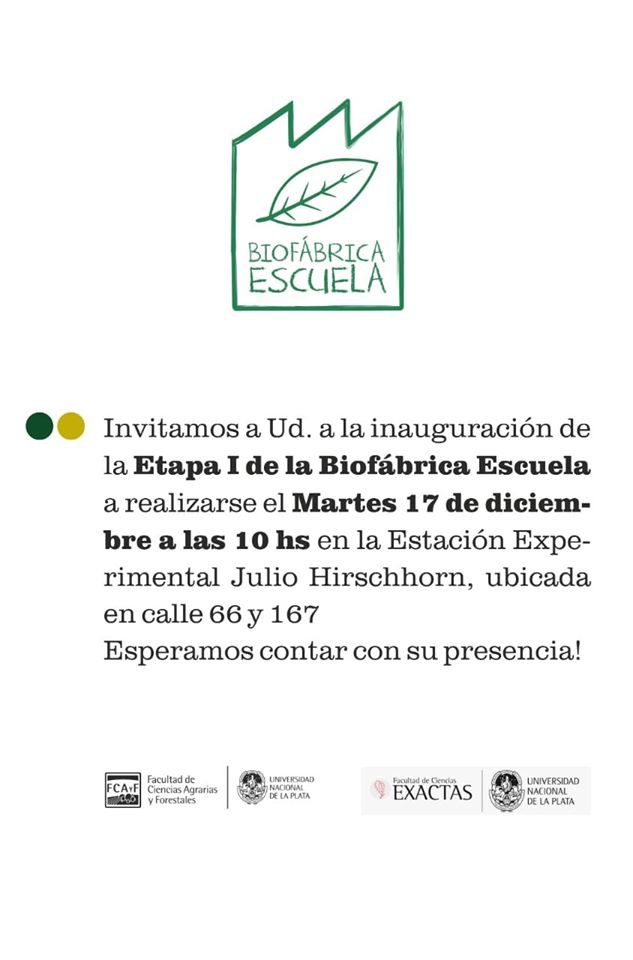 Inauguración Etapa I Biofábrica de la Facultad