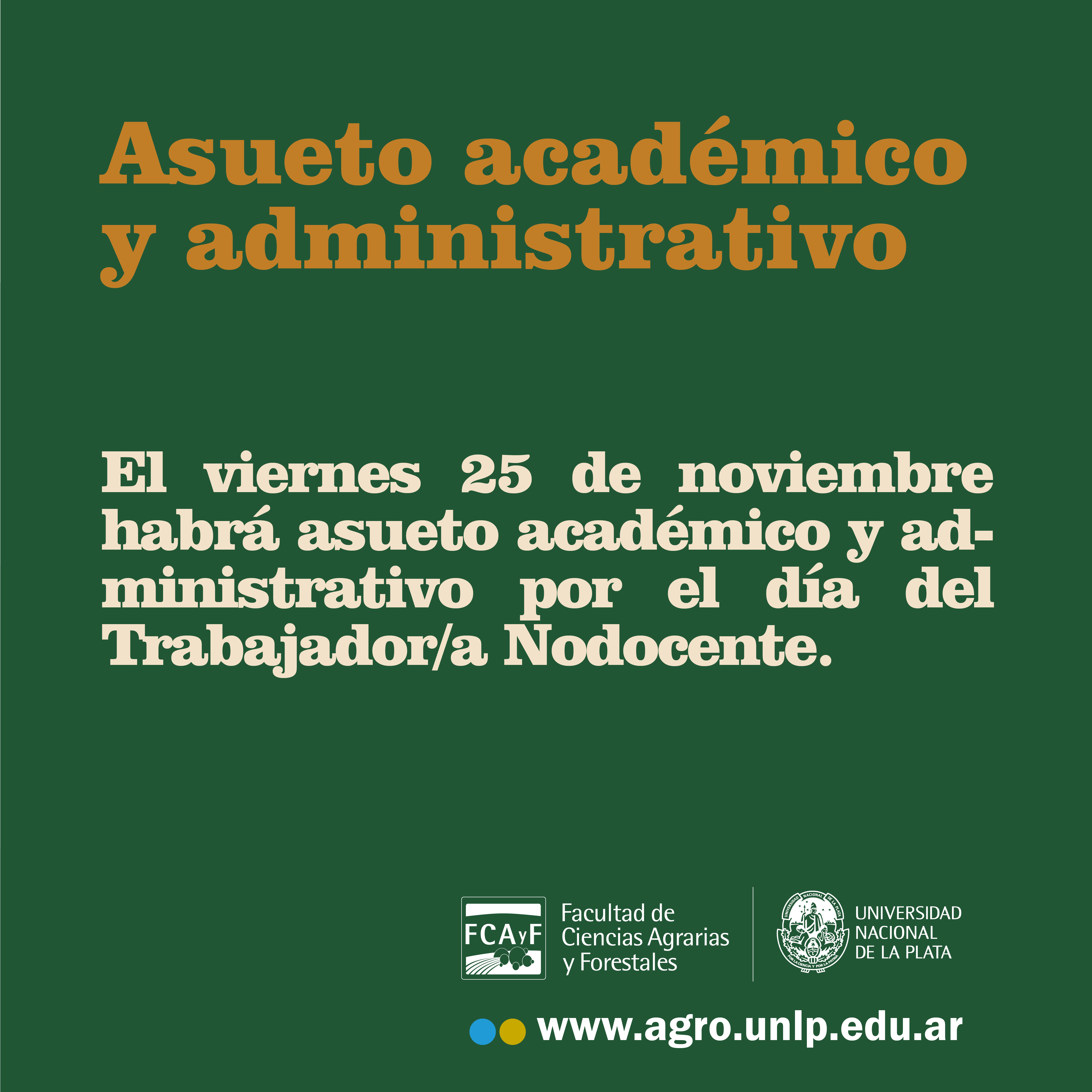 Asueto académico y administrativo
