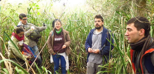 Estudiantes en la Isla Martín García