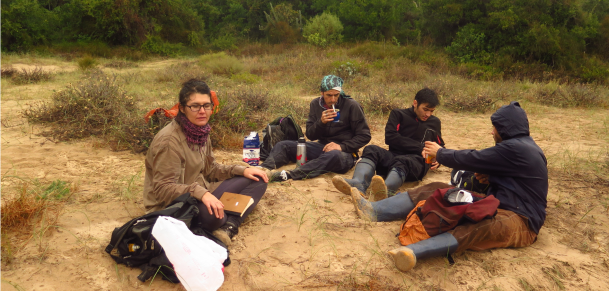 Estudiantes en la Isla Martín García