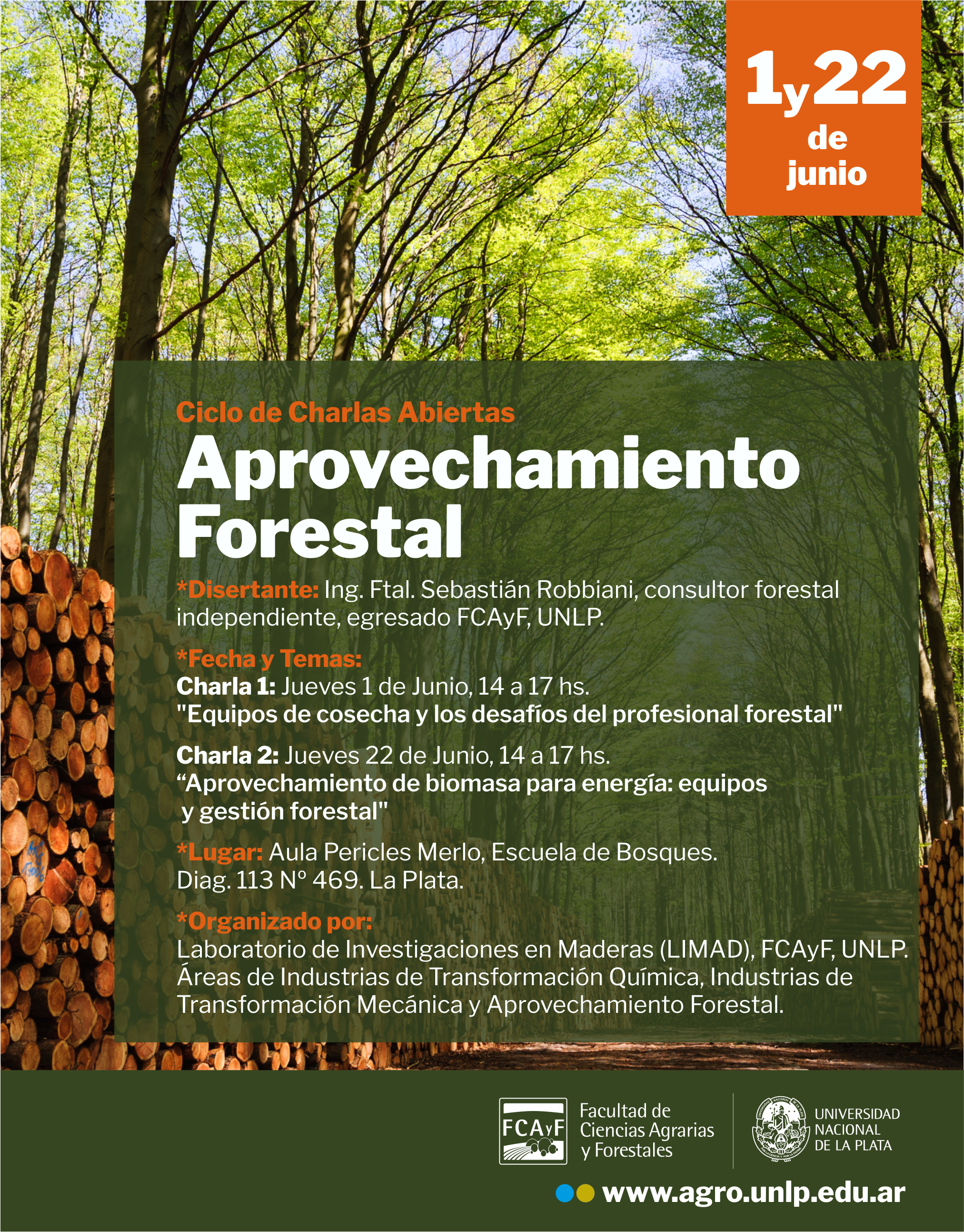 Ciclo de Charlas Abiertas Aprovechamiento Forestal 1 y 22 de junio