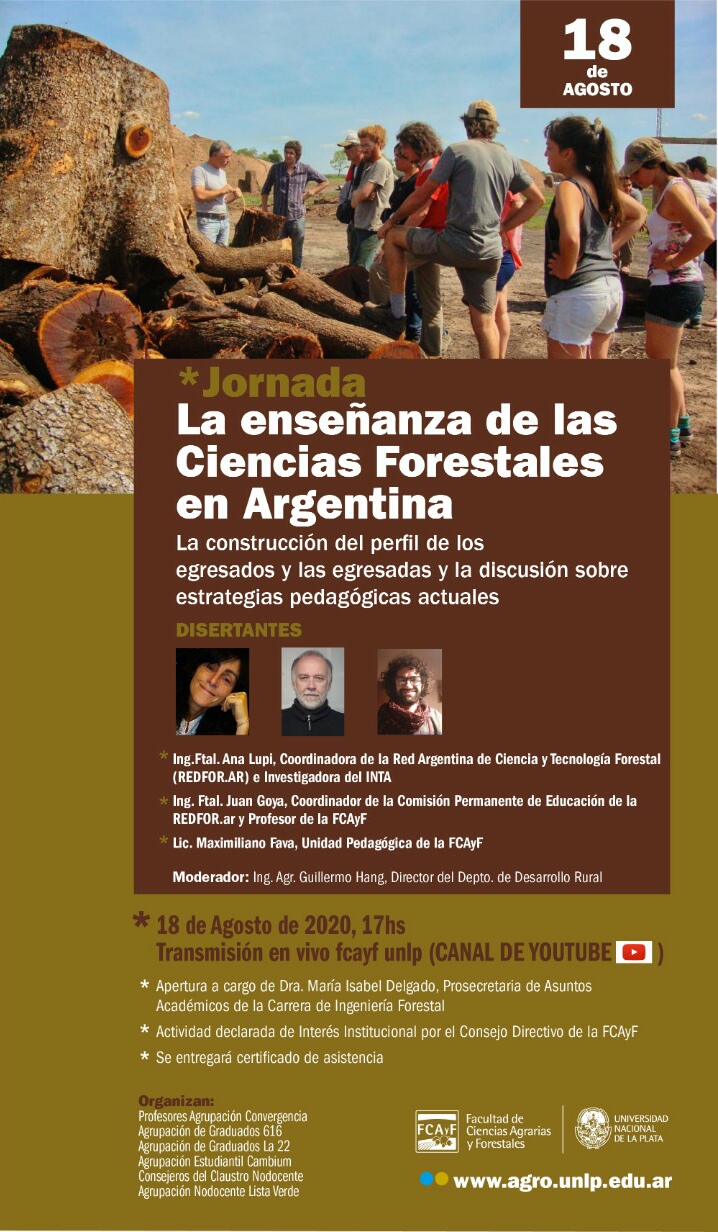 Jornada: “La enseñanza de las Ciencias Forestales en Argentina: La construcción del perfil de los egresados y las egresadas  y la discusión sobre estrategias pedagógicas actuales”