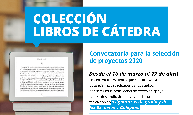 Prorroga en la presentación para la Colección libros de cátedra