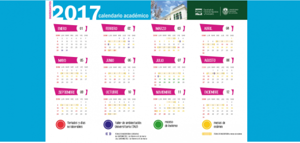 Calendario Académico 2017 para imprimir