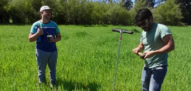 Instalación de un set de sensores de contenido hídrico y potencial hidráulico