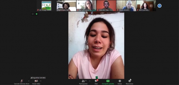 Mateada virtual con estudiantes de las carreras
