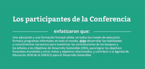 Conferencia Internacional sobre Educación Forestal - Llamamiento a la Acción 