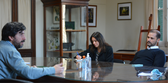 Visita a la Facultad de Nicolas Rendtorff y Guido Mastrantonio