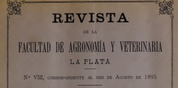 Se encuentran en la plataforma digital de la Revista de la Facultad los números correspondientes al año 1895