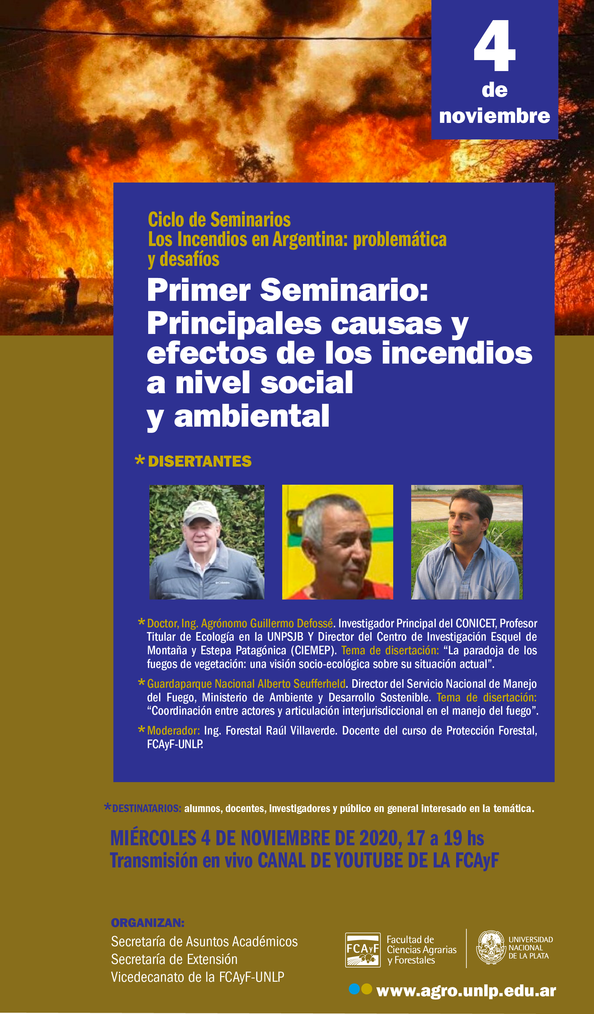 Primer Seminario: Principales causas y efectos de los incendios a nivel social y ambiental