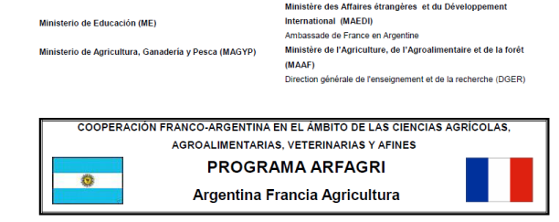 Seleccionados al Programa de Movilidades académicas estudiantiles a Francia - Programa ARFAGRI (Argentina - Francia - Agricultura)