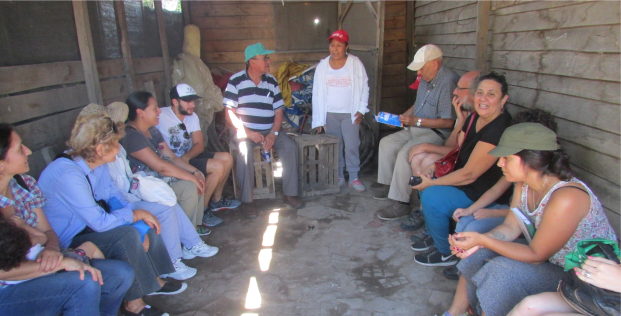 Visita de consumidores a productores  en transición agroecológica del CHP