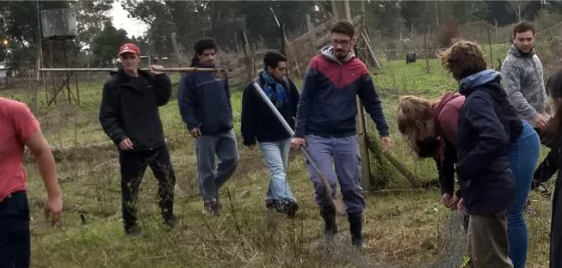 Primera jornada de trabajo en el Hogar del Padre Cajade