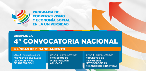 Cuarta Convocatoria Nacional a la presentación de Proyectos sobre Cooperativismo y Economía Social en la Universidad.