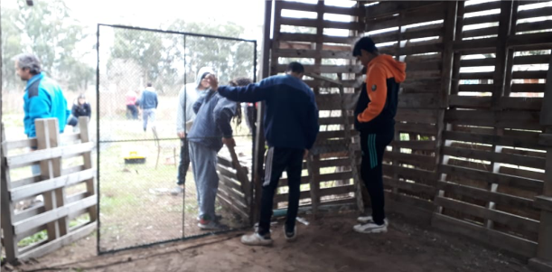 Primera jornada de trabajo en el Hogar del Padre Cajade