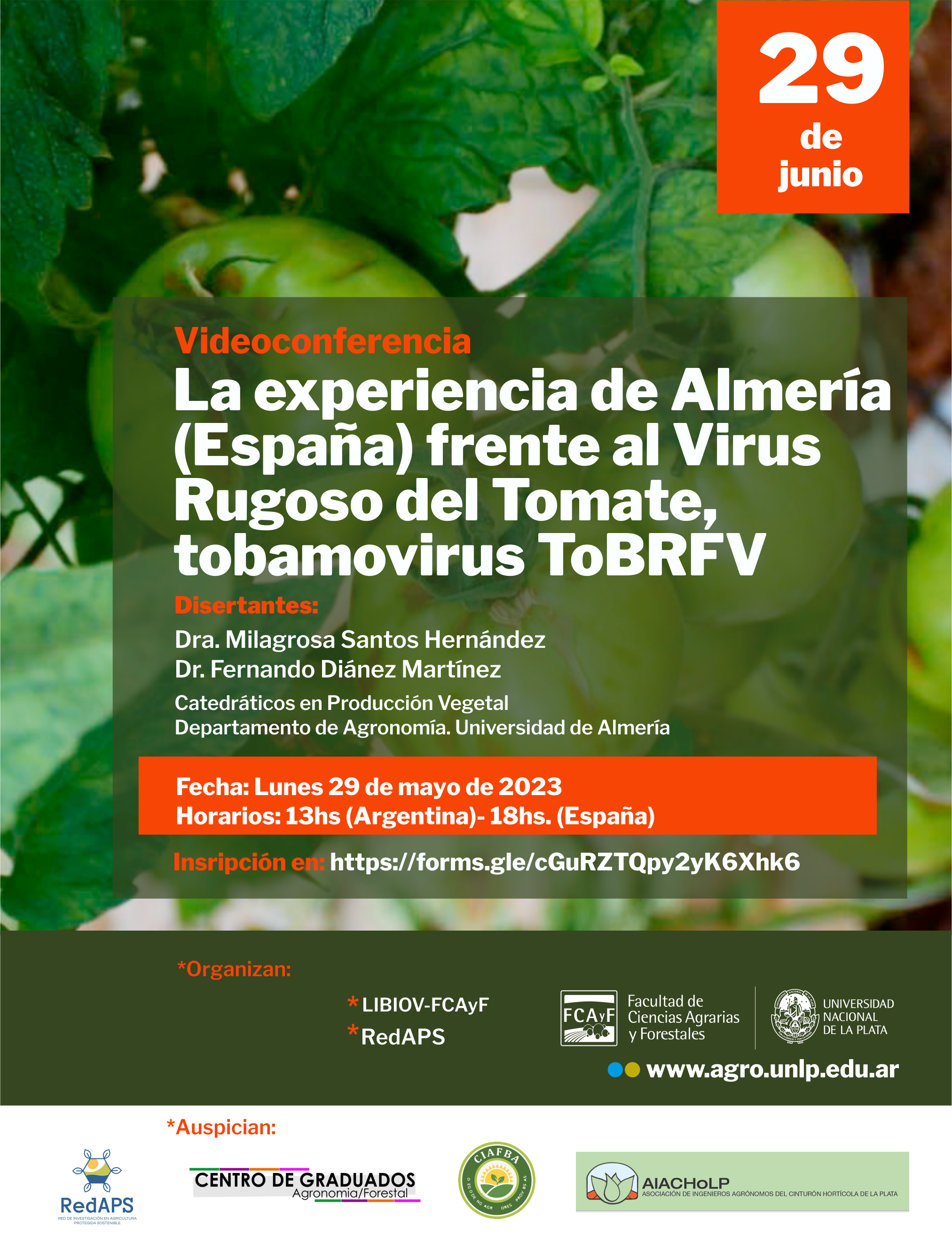 “La experiencia de Almería (España) frente al Virus Rugoso del Tomate, tobamovirus ToBRFV“