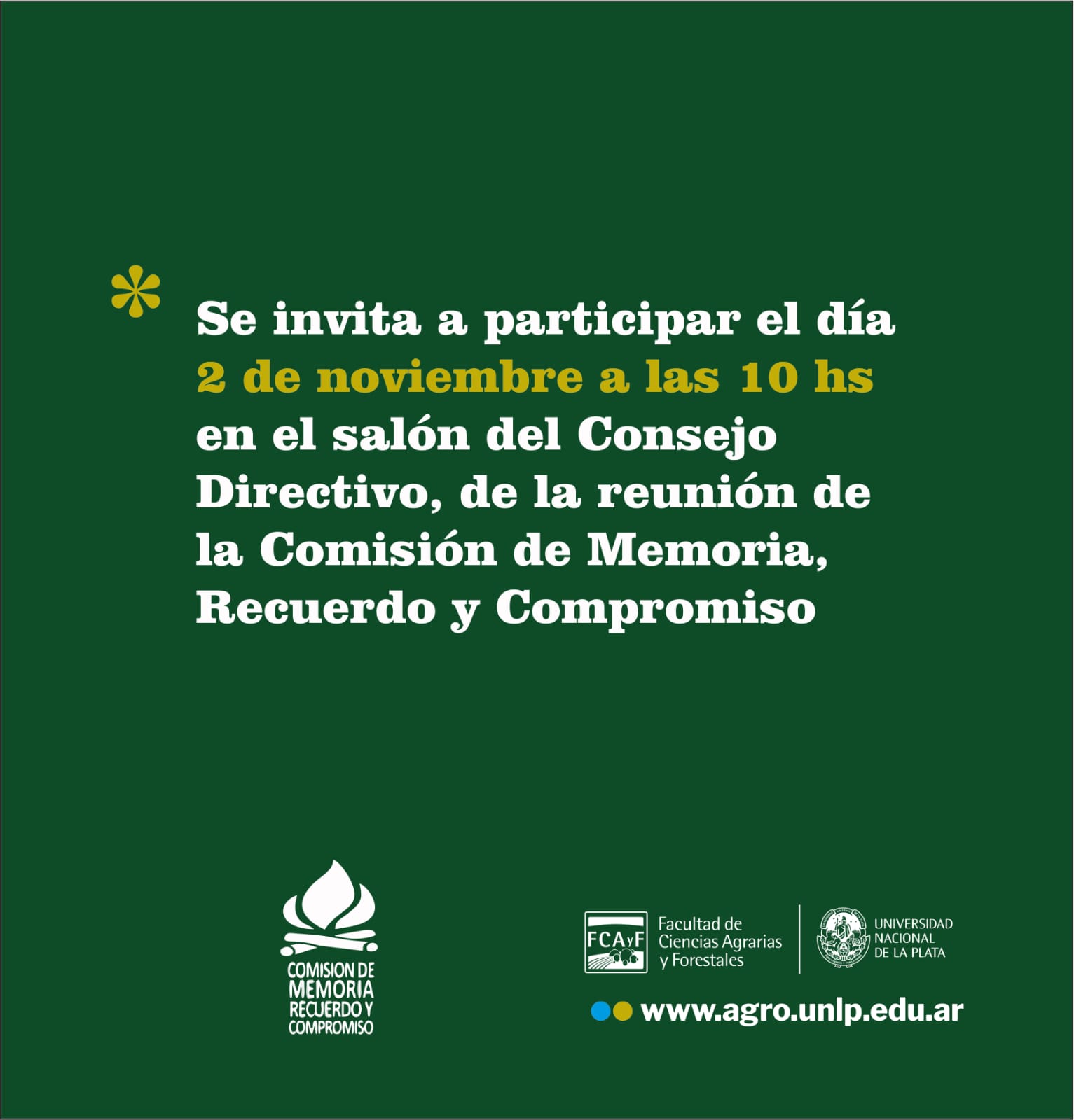 Reunión de la Comisión de Memoria, Recuerdo y Compromiso de nuestra Facultad